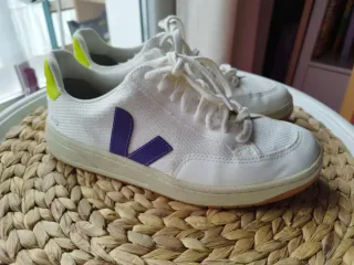 Zapatillas Veja Talla 38 Morado Blanco