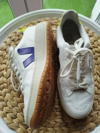 Zapatillas Veja Talla 38 Morado Blanco