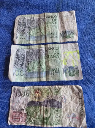 3 Billetes 1000 Pesetas Banco de España