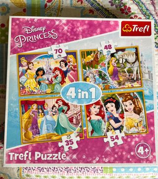 Puzzle Disney Princesas Trefl 4 en 1