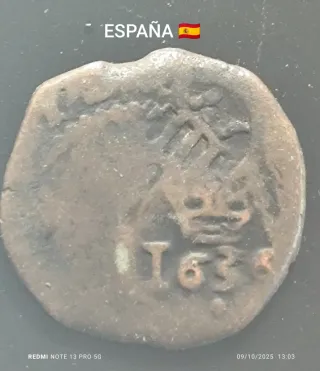 Moneda Antigua España 1638 Felipe II 