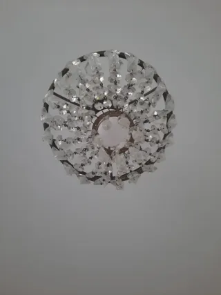 Lampadario vintage cristallo e metallo