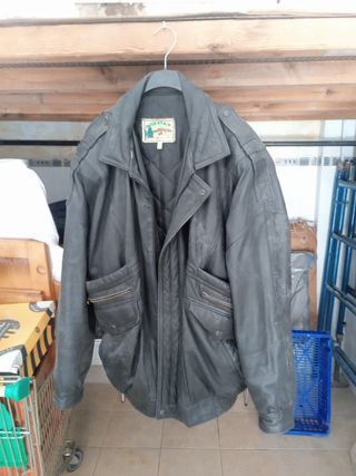 Chaqueta de Piel Mountain Negra Talla XL