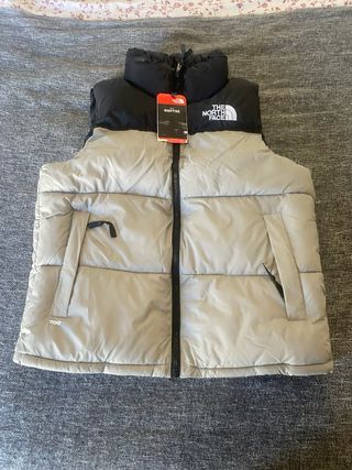 Chaleco The North Face Gris y Negro