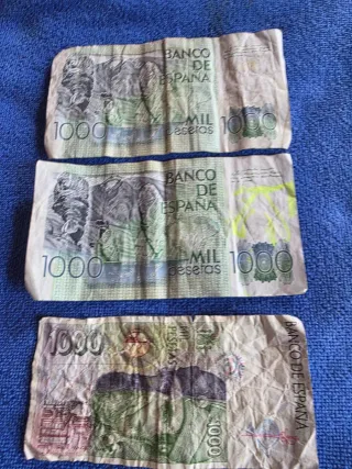 3 Billetes 1000 Pesetas Banco de España