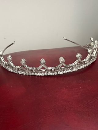 Tiara Novia Brillante Plata