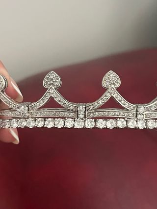 Tiara Novia Brillante Plata