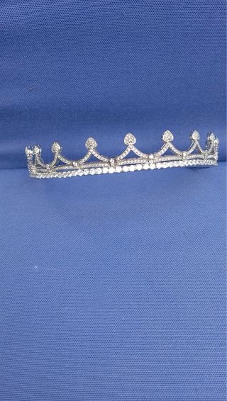 Tiara Novia Brillante Plata