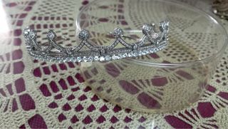 Tiara Novia Brillante Plata