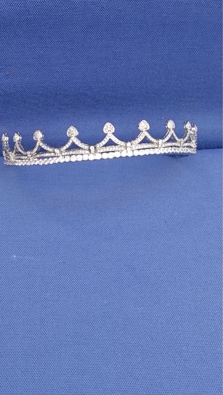 Tiara Novia Brillante Plata