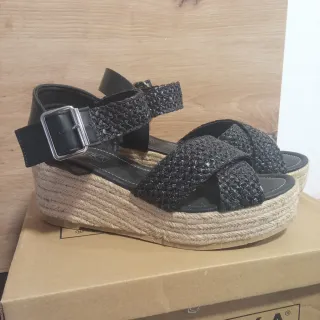 Sandalias cuña negras Talla 37