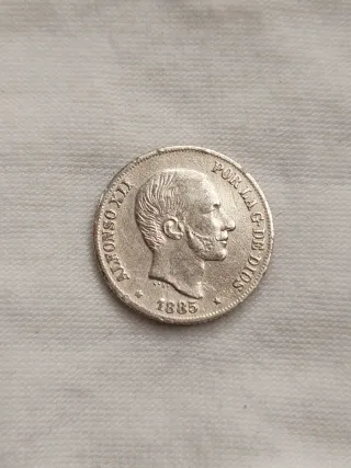 Moneda 10 céntimos Alfonso XII 1885