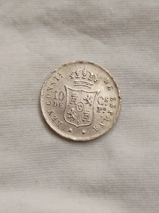 Moneda 10 céntimos Alfonso XII 1885