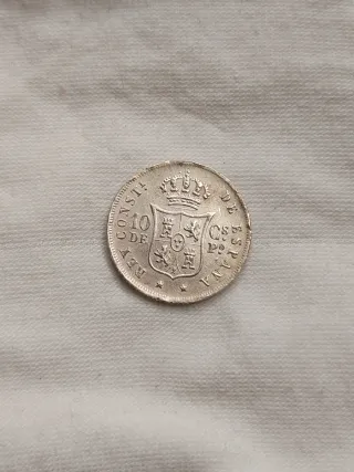 Moneda 10 céntimos Alfonso XII 1885
