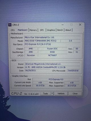 AMD Ryzen 7 5800X + MSI B550 MAG Tomahawk + 32GB 