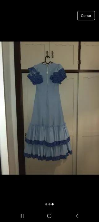 Vestido Flamenca Volantes Azul