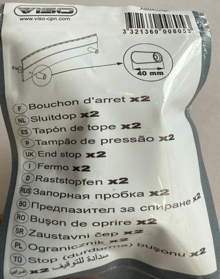 2 topes para persiana color bronce