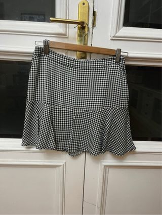 Falda Hollister cuadros blanco y negro
