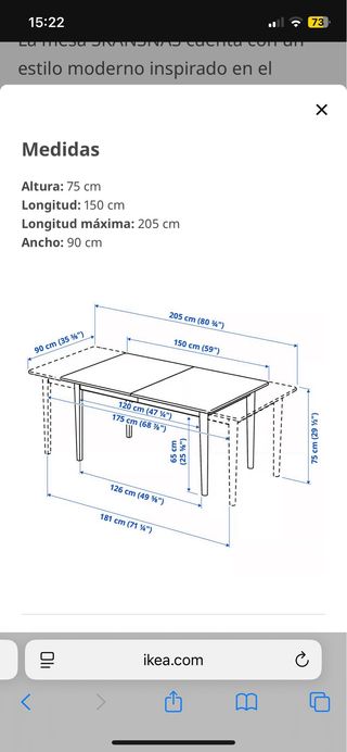 Mesa Comedor Extensible Ikea SKANSNÄS