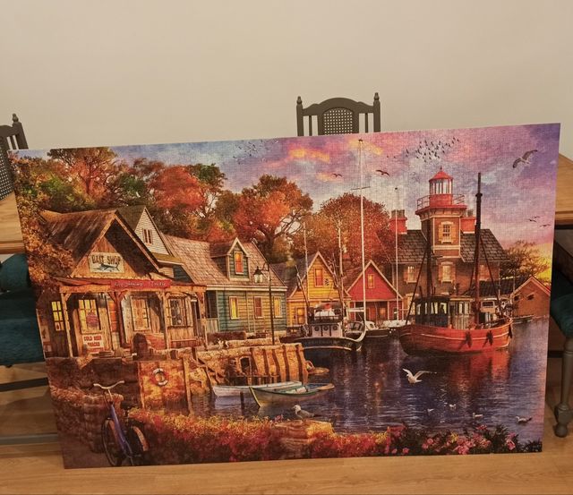 Cuadro Puzzle Grande Paisaje Puerto