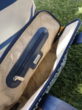 Bolso Pierre Cardin Beige y Azul