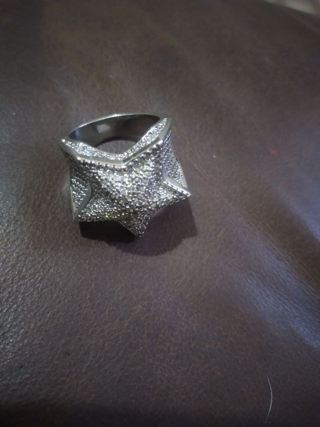 Anillo Plata Estrella Brillante