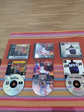 Lote Juegos PS1: Crash, Tekken 3, Driver