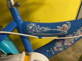 Bicicleta Frozen Infantil Azul Ruedines incuidos