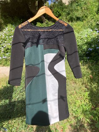 Vestito aderente DMYD nero e verde