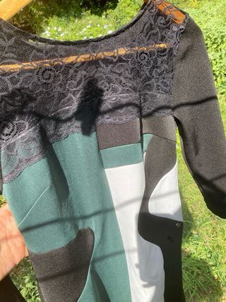 Vestito aderente DMYD nero e verde