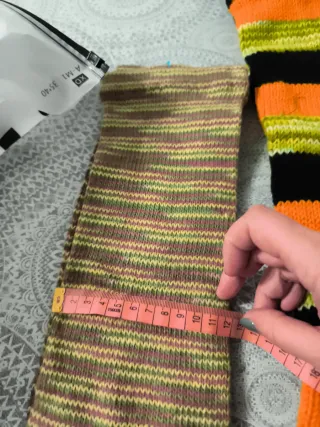 Calentadores de piernas a rayas