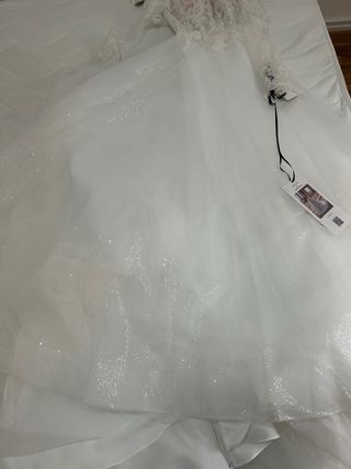 Vestido de Novia Pronovias Blanco Manga Larga