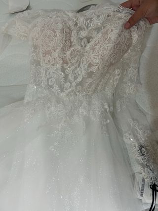 Vestido de Novia Pronovias Blanco Manga Larga