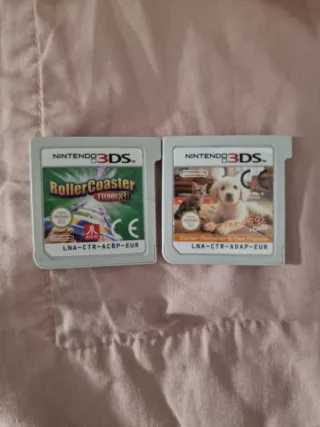 2 Juegos Nintendo 3DS: RollerCoaster, Nintendogs