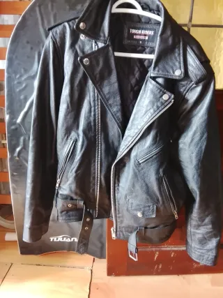 Chaqueta de cuero moto Tough Riders Talla S