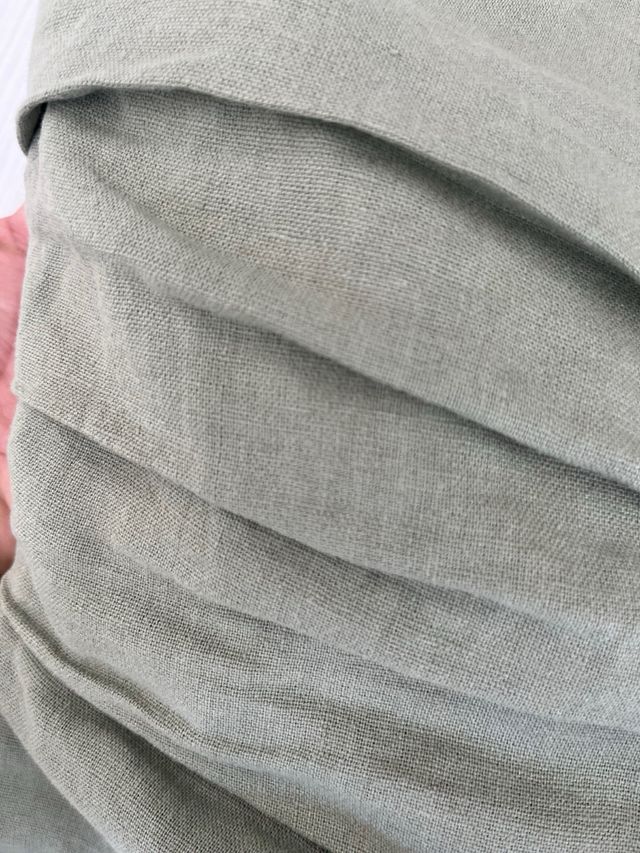 Vestido falda pantalón lino verde