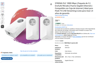 STRONG PLC hasta 1000 Mbps | Paquete de 3