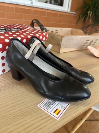 Zapatos de Flamenco Pasos de Baile Negros niña