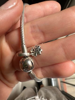 Pulsera Pandora con Charm Trébol Verde