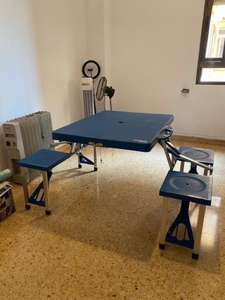 Mesa Plegable Infantil con 4 Sillas