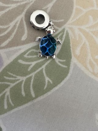 Charm Tortuga Marina Plata Primera Ley Circonitas