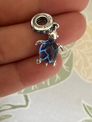 Charm Tortuga Marina Plata Primera Ley Circonitas
