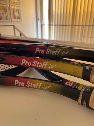 3 Raquetas Wilson Pro Staff con Fundas individuale