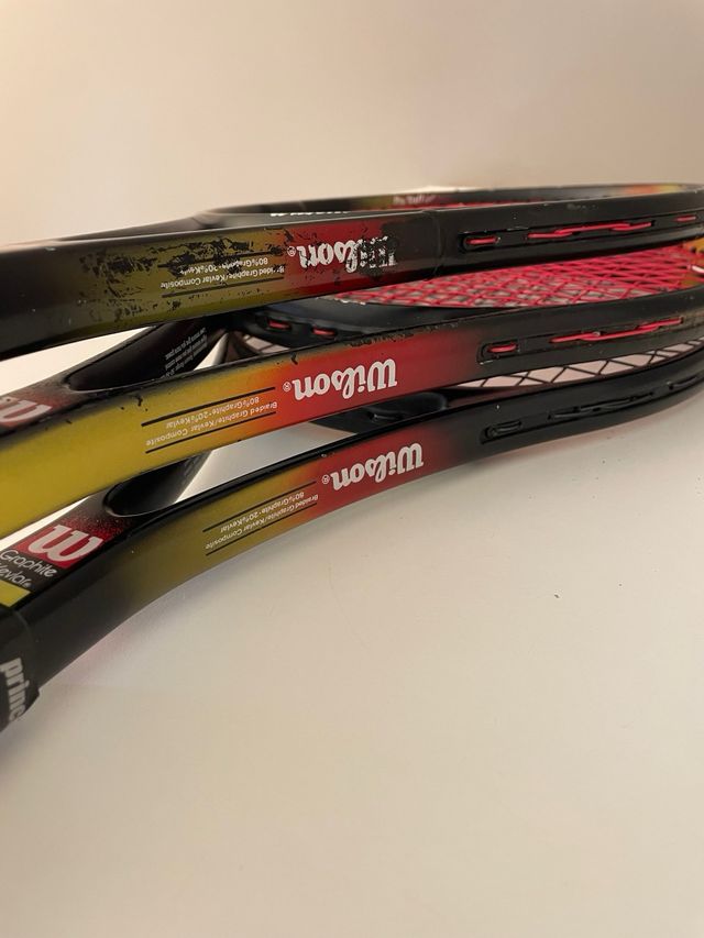 3 Raquetas Wilson Pro Staff con Fundas individuale