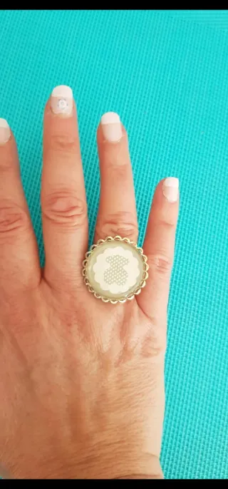 Anillo ajustable con oso