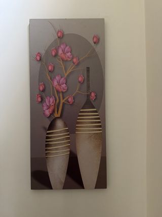 Quadro floreale moderno,materiale MDF