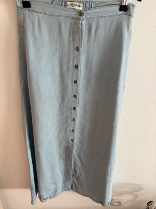 Falda vaquera larga Pull and Bear Talla S