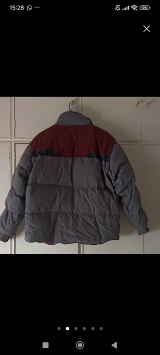 Anorak gris y marrón