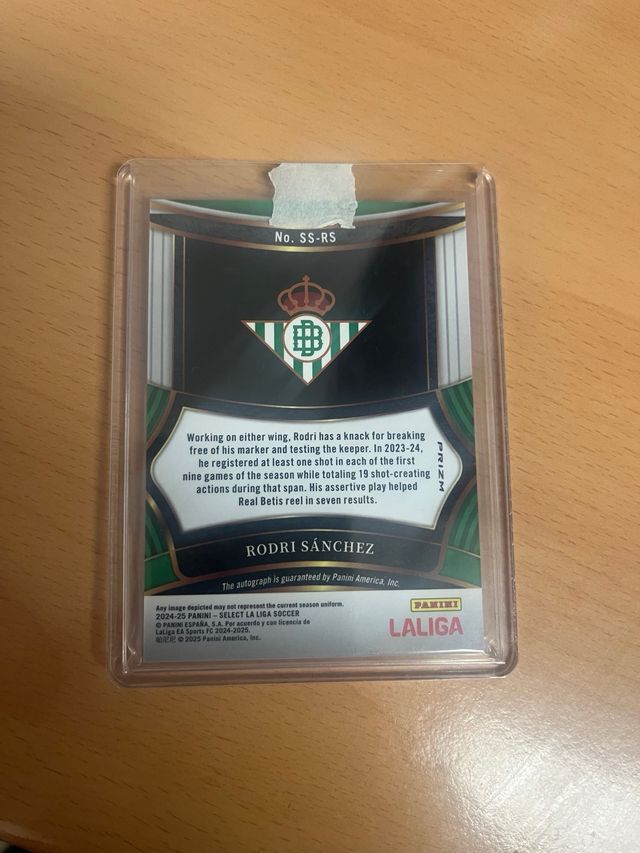 Carta firmada Rodri Sánchez - Real Betis