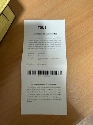 Bolso Tous Amarillo